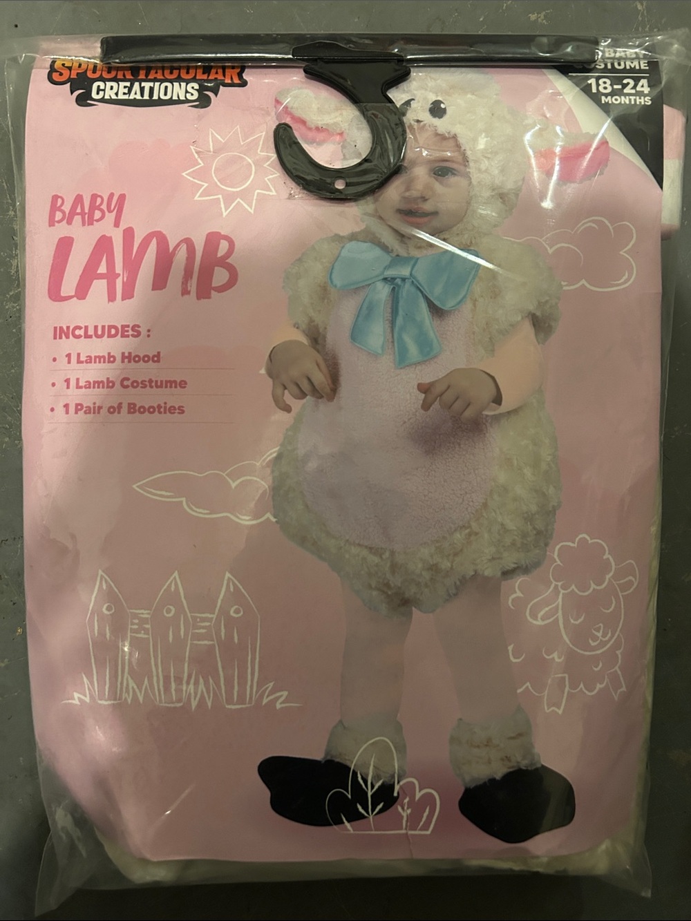 Disney Baby Lamb Costume - Pink with Blue Bow